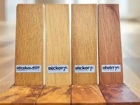 hickory wood flooring planks showing natural grain pattern